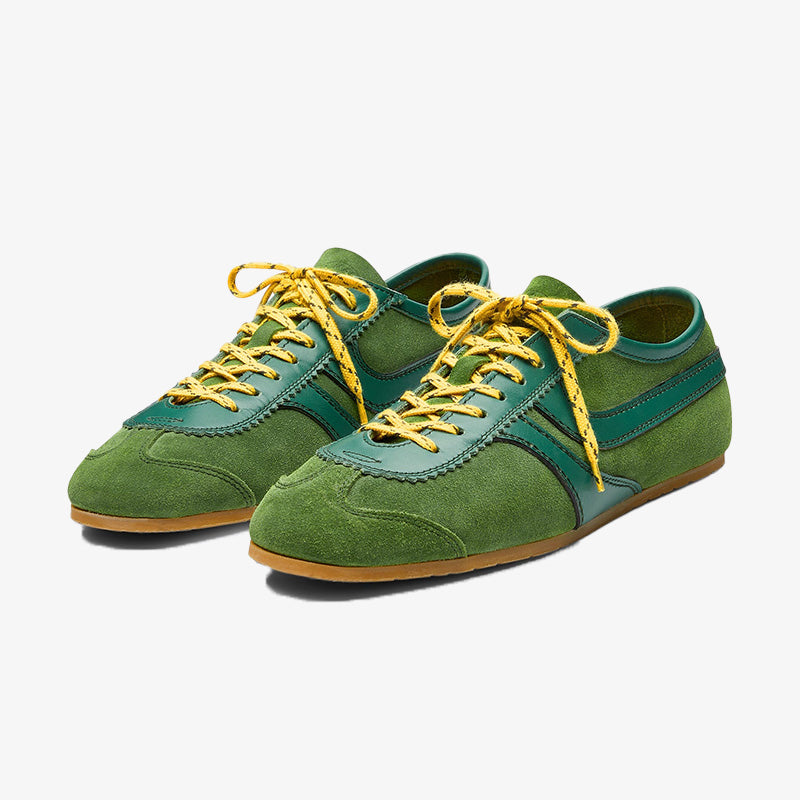 Vibrant Green Suede Sneakers – ARNO CONTI - Main Image