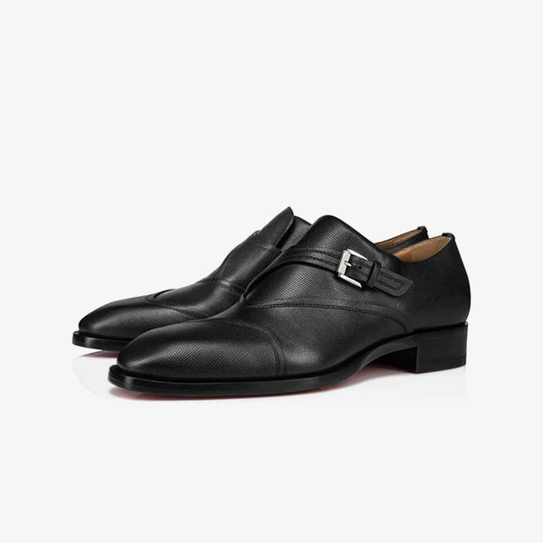 Mens Black Monk Strap Casual loafers