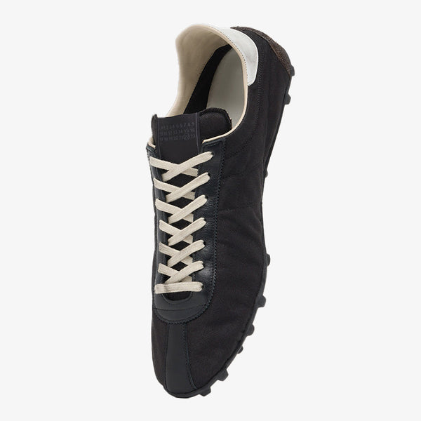 Black Vintage-Inspired Low Top Sneakers - Arno Conti Shoe