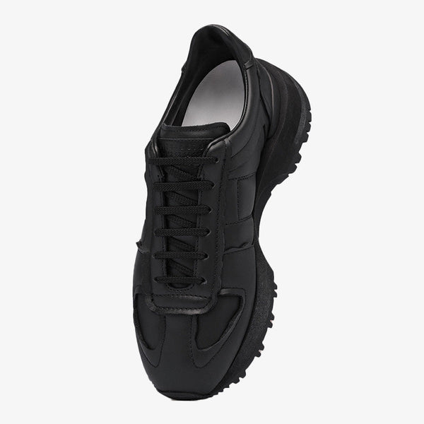 Calfskin Sneakers with Black Layered Sole - Arno Conti Shoe