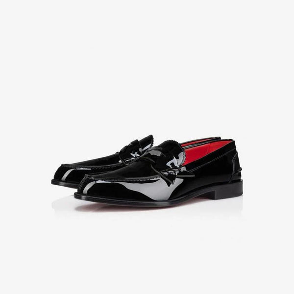 Sleek Patent Leather Penny Loafers