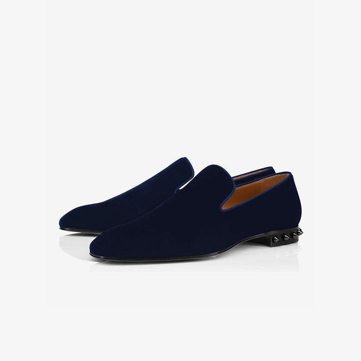 Suede Loafers with Metal Studs - ARNO CONTI