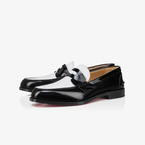 Casual Bi-color Leather Penny Loafers