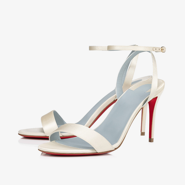 Elegant White High Heel Sandal