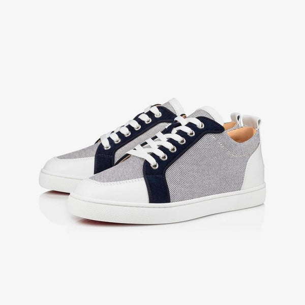 Vintage Canvas Leather Sneaker Navy