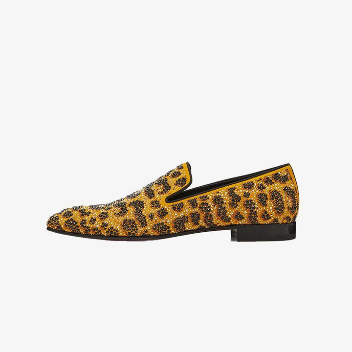 Men's Crystal-Embellished Calf Leather Loafers - ARNO CONTI