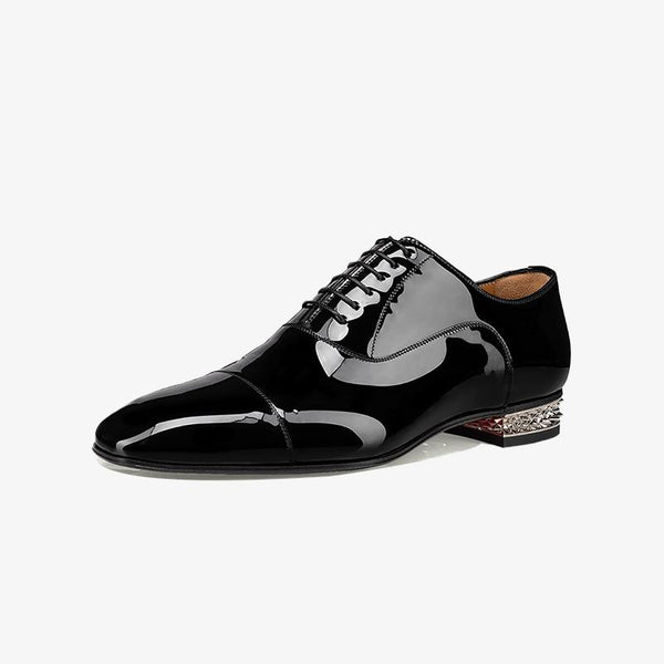 Studded Heel Leather Patent Loafer - ARNO CONTI