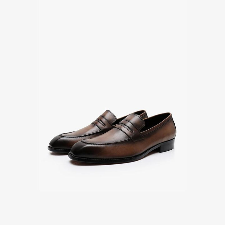 Brown Leather Loafers.