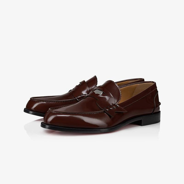 Brown Penny Leather Loafers