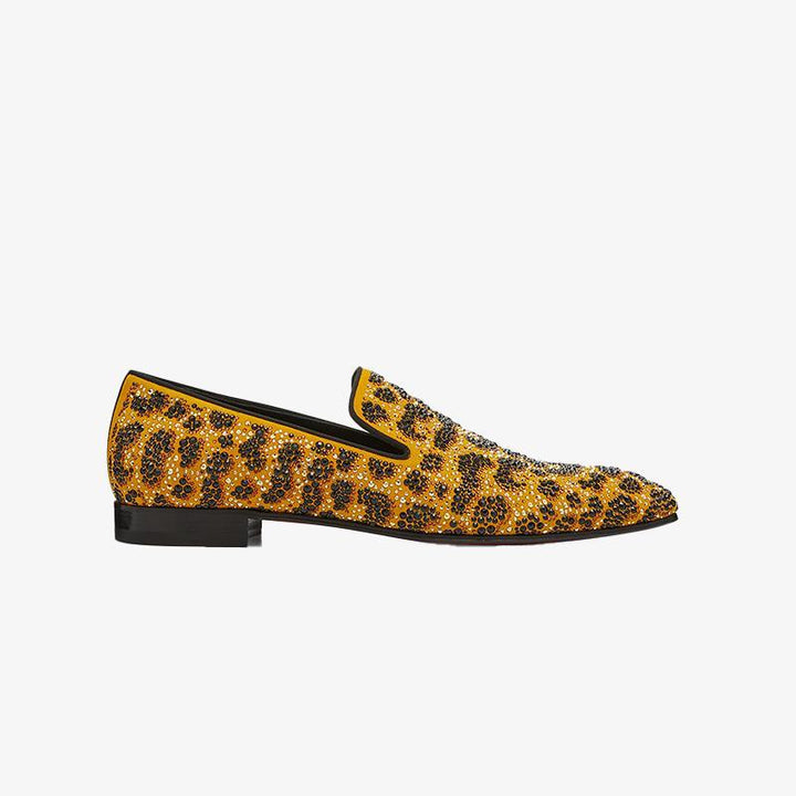 Men's Crystal-Embellished Calf Leather Loafers - ARNO CONTI