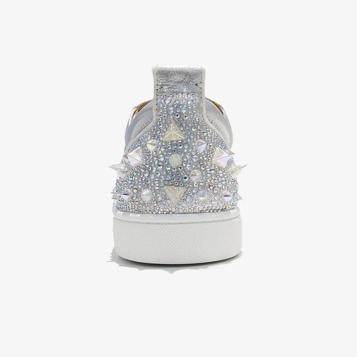 Silver Round Toe Spike Shoes - ARNO CONTI