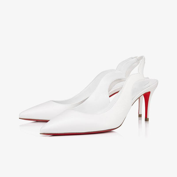 White Leather 80mm Pump