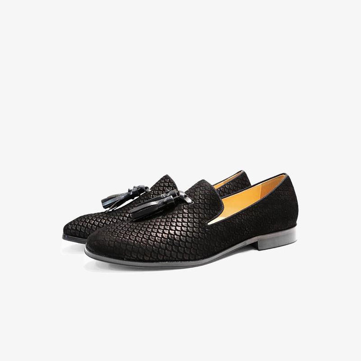 Tassels Fish Print Loafers.