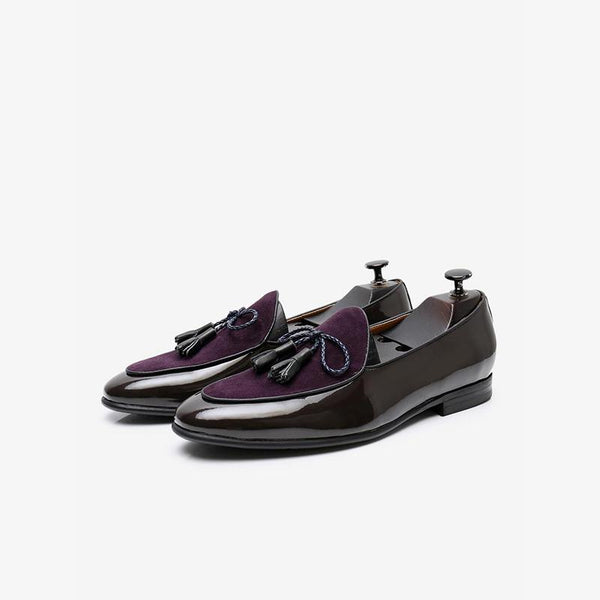 Patent Leather Tassel Loafers