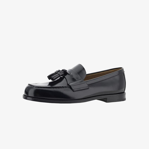 Round Toe Tassel Leather Flat Loafers