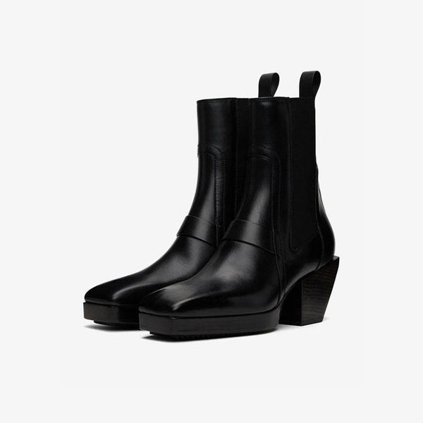 Men's Black Zigzag Rubber Sole Boots - Arno Conti Shoe