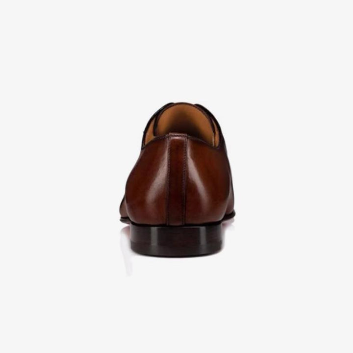 Pointed Toe Brown Leather Slip-On Loafers - ARNO CONTI