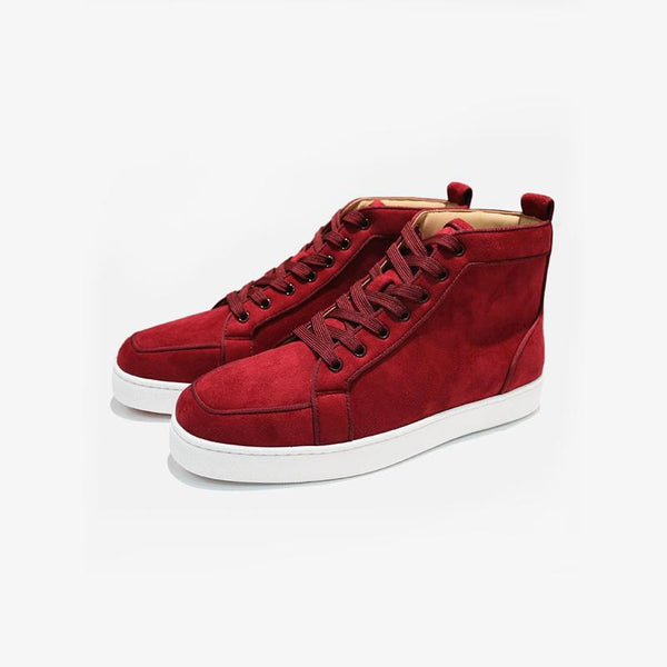 Burgundy Cowhide Sneakers