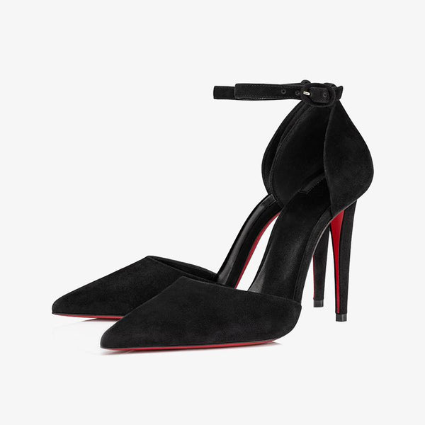 Black Velvet Stiletto 100mm Pumps