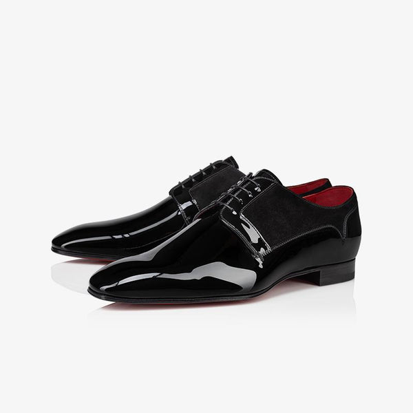 Patent Leather Ankle V-shaped Design Shoes