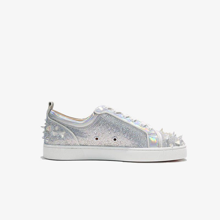 Silver Round Toe Spike Shoes - ARNO CONTI