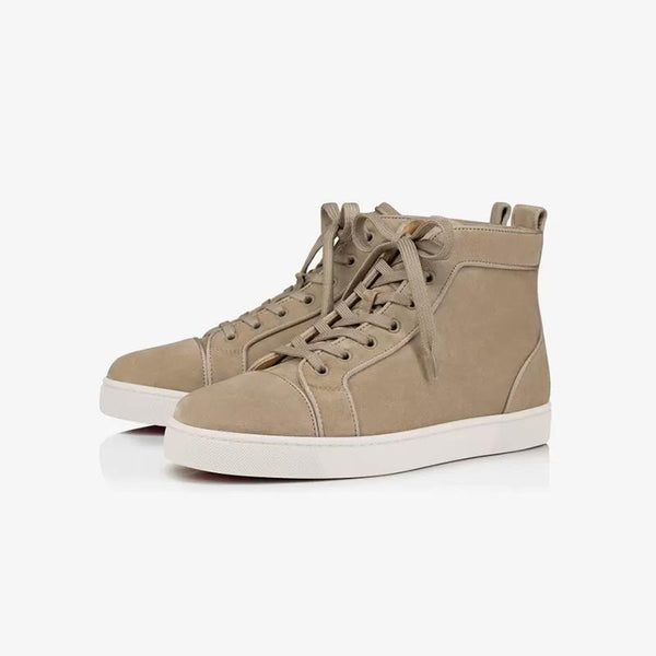 High-top Sneakers Flat Velvet Leather