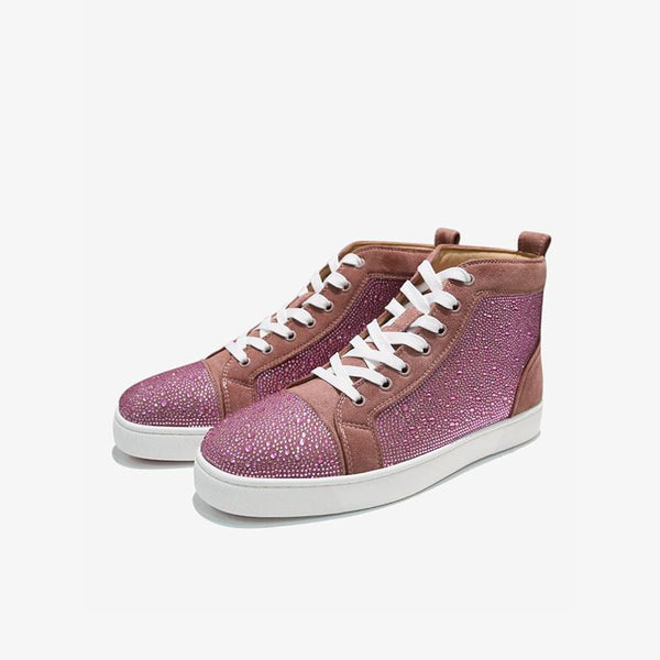 Suede strass pink sneaker