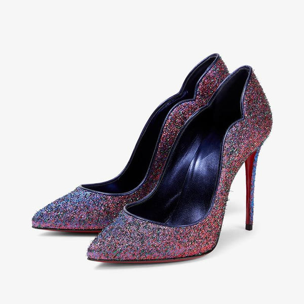 Shimmering 100mm Pointed Toe Pump