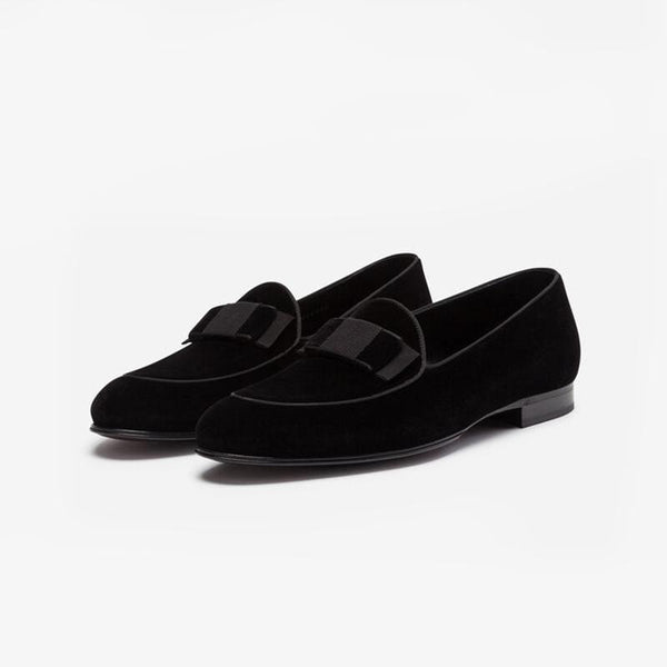 Tuxedo Velvet Loafers Tie Dress Shoes