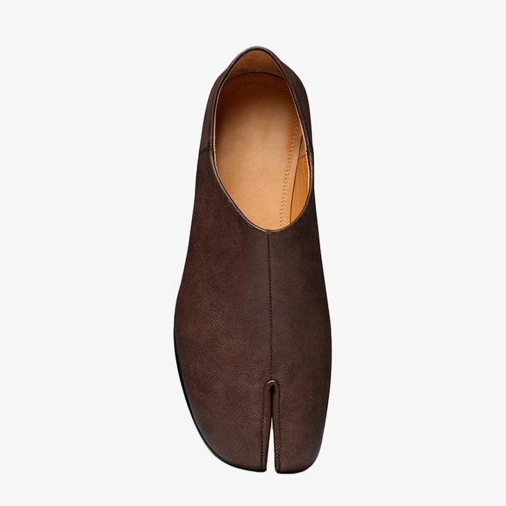 Burgundy Split-Toe Leather Shoes - Arno Conti Shoe