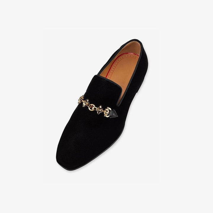 Men's Black Loafers Suede Leather - ARNO CONTI