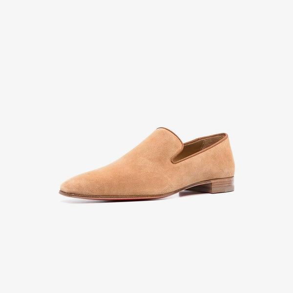 Suede Slip-On Loafers Plain Leather