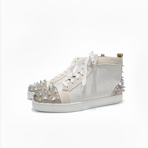 Studded Sneakers Round Toe Rivets