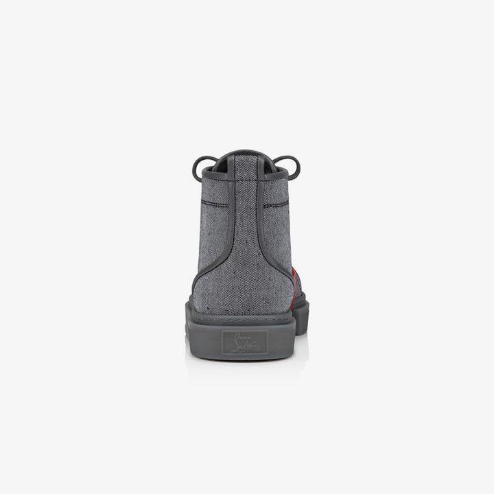 High Top Sneakers Grey Linen - ARNO CONTI