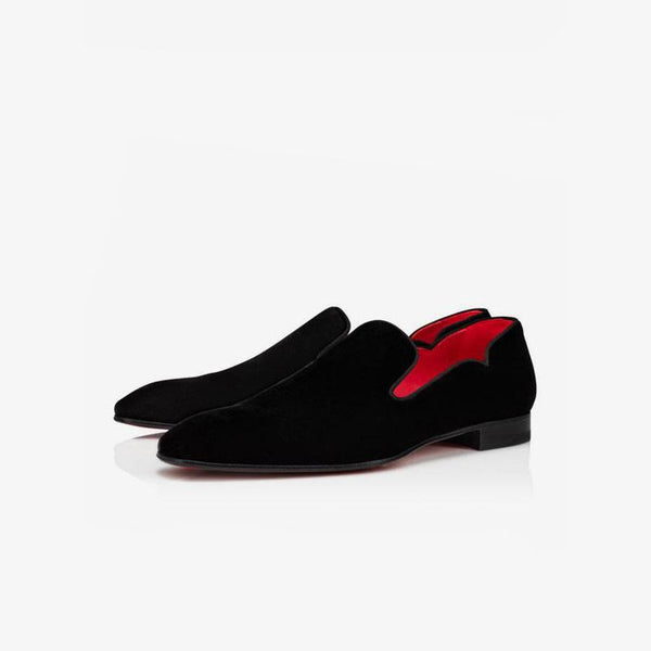 Velvet Loafer Square Toe Slip On