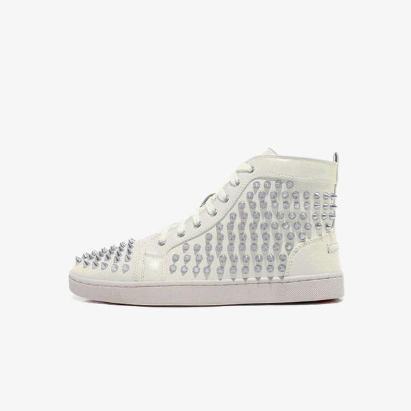 Full Spikes Leather High-top Sneakers