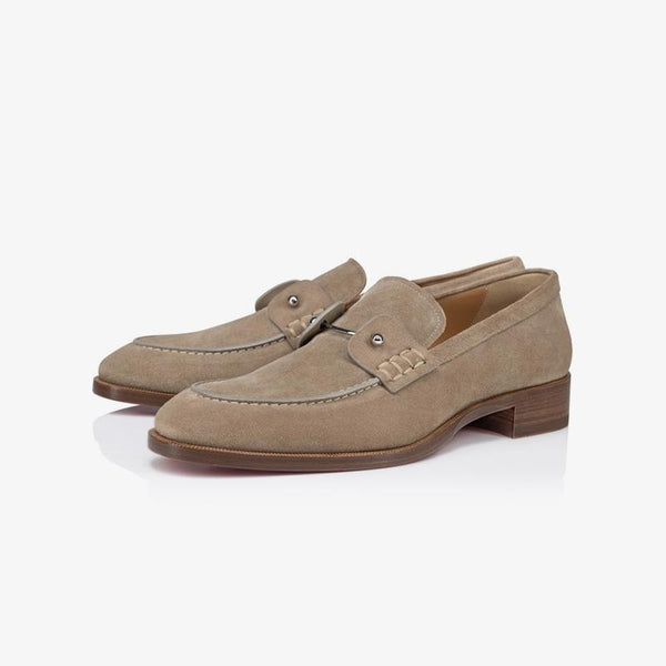 Suede Leather Sliver Pin Loafers