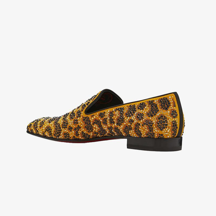 Men's Crystal-Embellished Calf Leather Loafers - ARNO CONTI