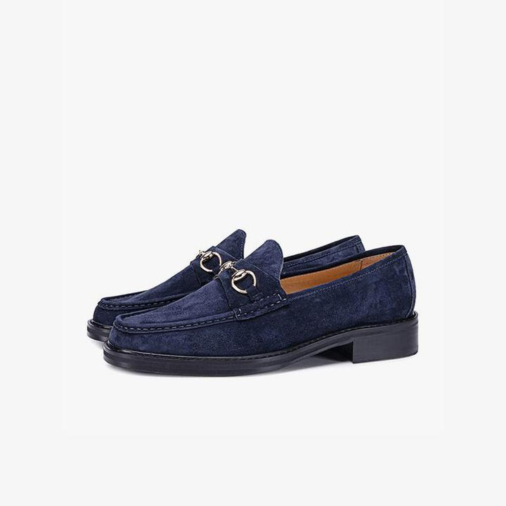 Suede Horsebit Loafers.