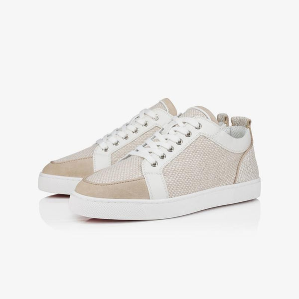 Low-top Woven Suede Sneakers Leather