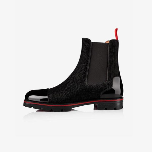Patchwork Central Stitching Lug Boots - Arno Conti Shoe