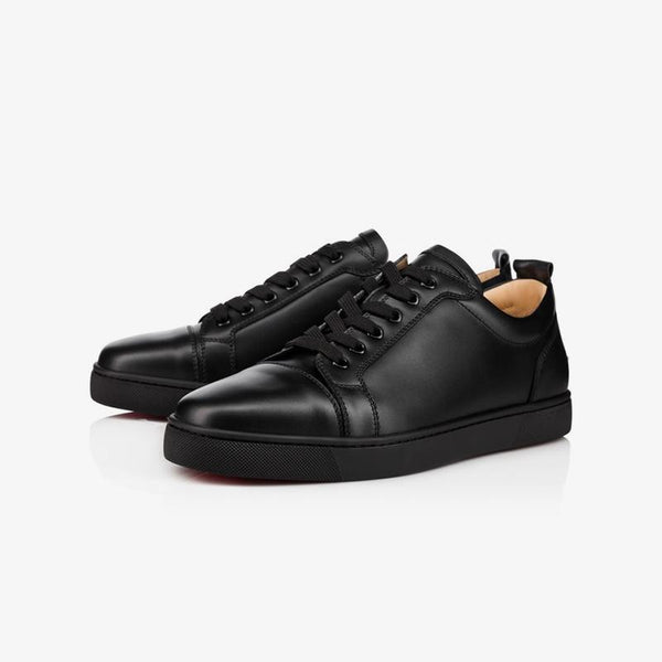 Low Trainers Plain Leather Sneakers