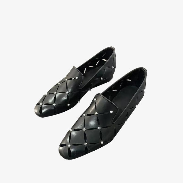 Slip-On Rivets Loafer Shoes