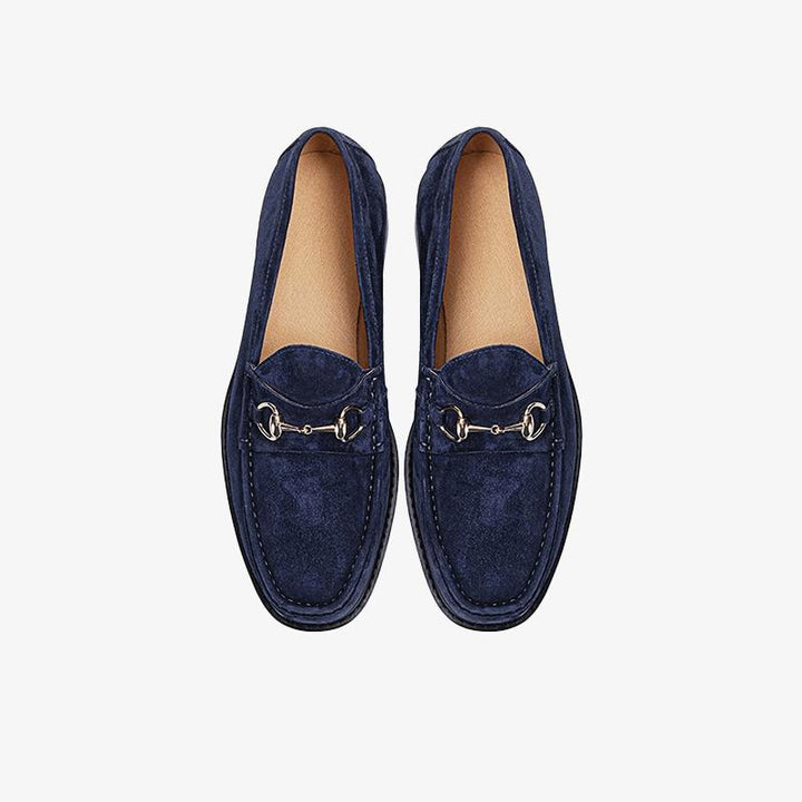 Suede Horsebit Loafers.