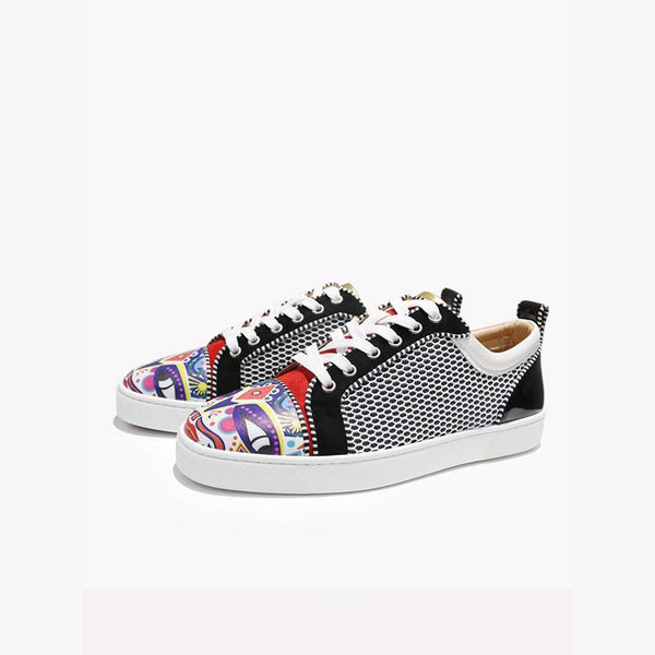 Vibrant Patterned Low-Top Sneakers