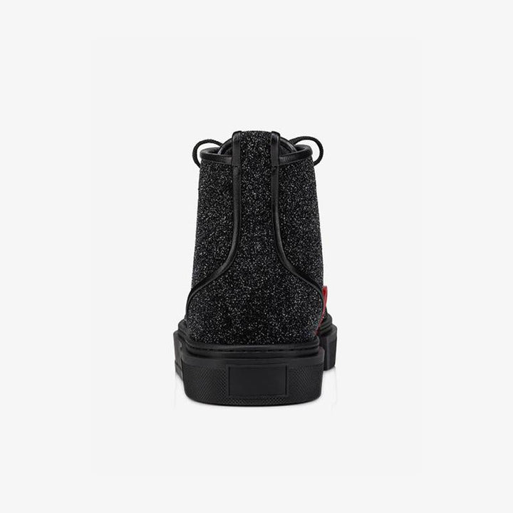 High Top Glitter Lace Up Sneakers - ARNO CONTI