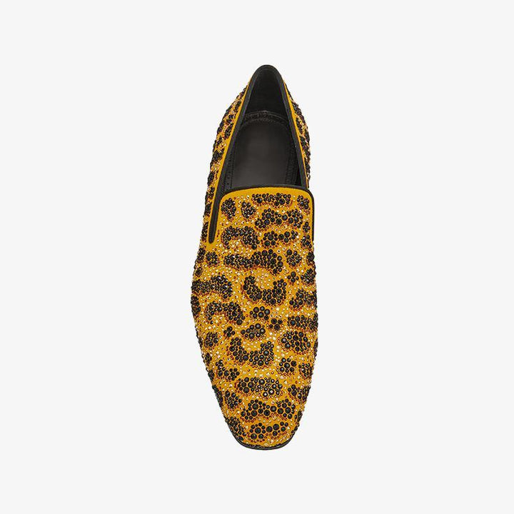 Men's Crystal-Embellished Calf Leather Loafers - ARNO CONTI