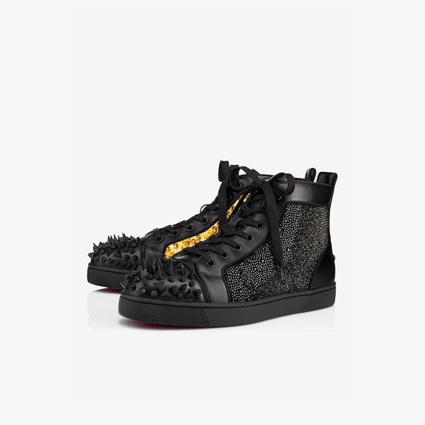 High-top Rivet Strass Sneakers - ARNO CONTI