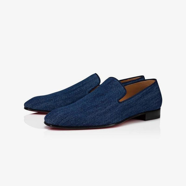 Denim Slip On Cotton Loafers Casual Flat