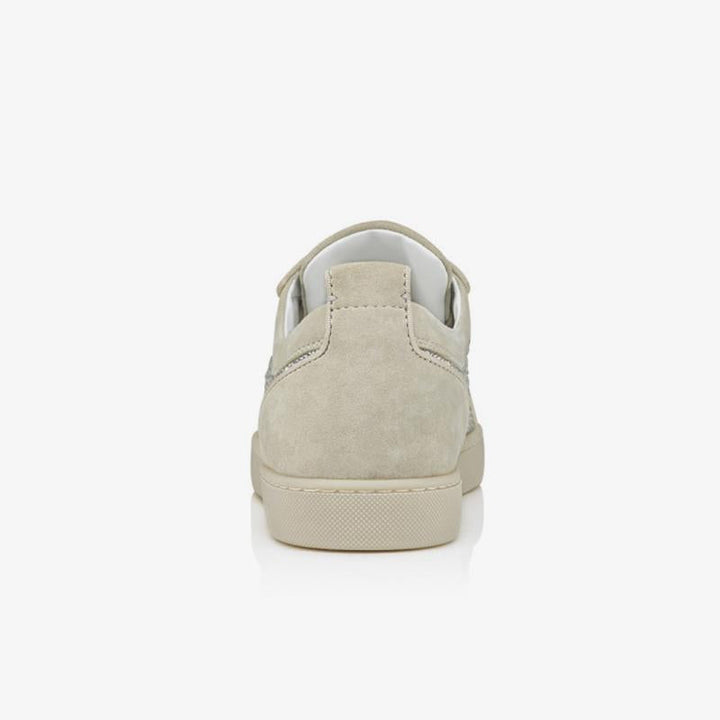 Beige Rhinestone Strass Suede Sneakers - ARNO CONTI
